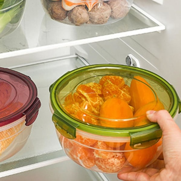 4st set Lunchlåda i plast Bärbar skål Matbehållare Lunchlåda Miljövänliga matförvaringslådor K