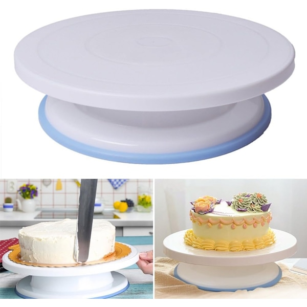 Roterande Kaktallrik - Halksäker, Lättviktsroterande Kaktallrik för Dekorering av Glasyr, Bakverk, Kakor, Muffins, Tårta