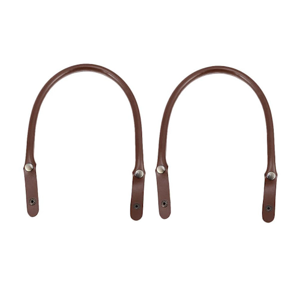 2 stk. DIY Taskehåndtag Premium Håndtagsremme PU Læder Håndtaskehåndtag Skulderremme Håndtagsreparation Tilbehør (brun) Brun Brown