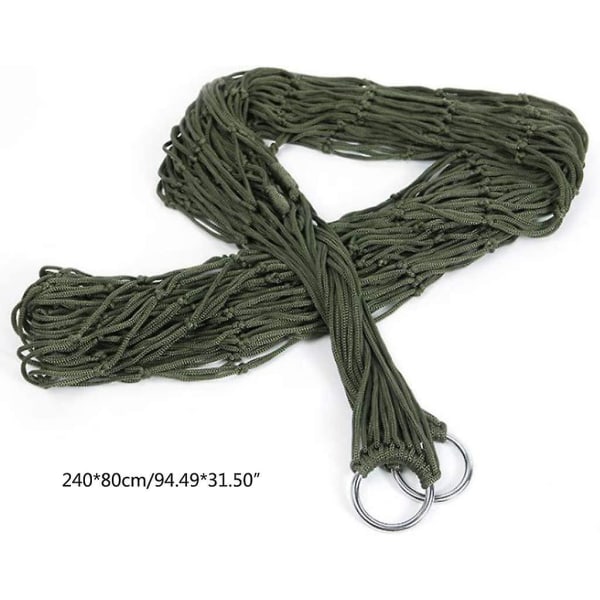 Bärbar Nylon Trädgårdshängmatta Hängande Enkelsäng För Resor Camping