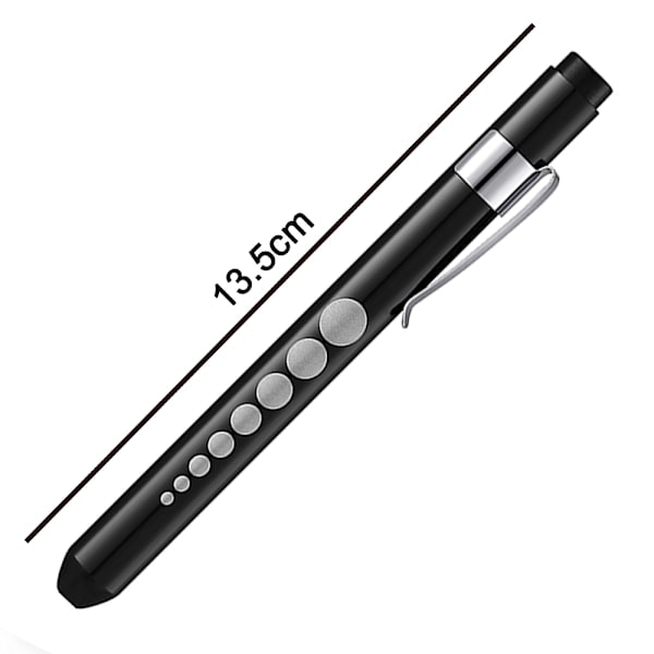 2 stk. Pennelygte aluminiumslegering LED pennelygte pupillygte hvidt lys lille lommelygte_RY