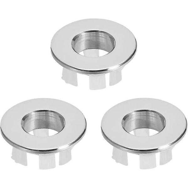 Diskho Överflödesskydd Kök Badrum Diskho Överflödesring Handfat Trim Silver Sliver