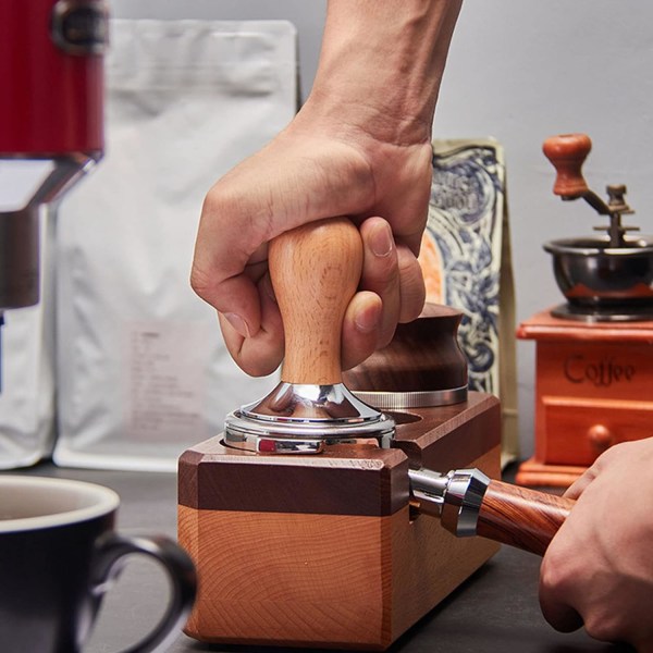 58mm Espresso Tamper Kvalitetskaffe Tamper og Espresso Press, Rustfritt Stål, Egnet for Hjem og Kommersiell Bruk