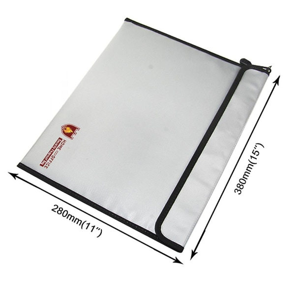 Brandsäker Dokumentväska 38x 28cm Brandsäker Vattentät Väska Skydd Väska Skydd För A4 Dokument Pass Bank Fil Pengar Värde