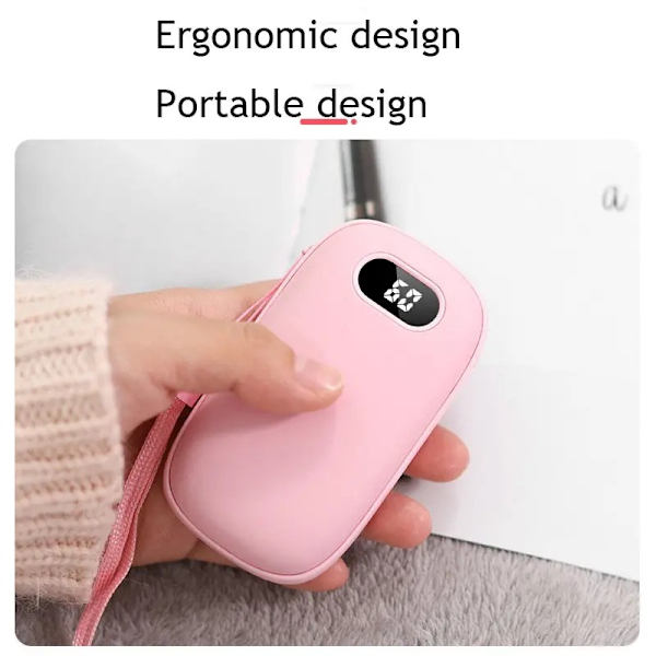 Latautuva Kämmenlämmitin Mini Kämmenlämmitin Power Bank Kannettava Digitaalinen