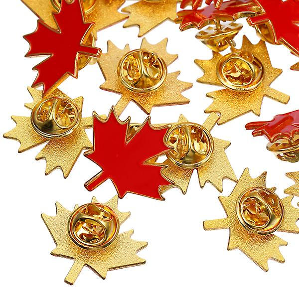 100 st Maple Leaf Broscher Metallkonst Bröstnålar Kläder Dekorativa Märken Festival Brosch Presenter 40 40 pcs 2.5X2.4CM