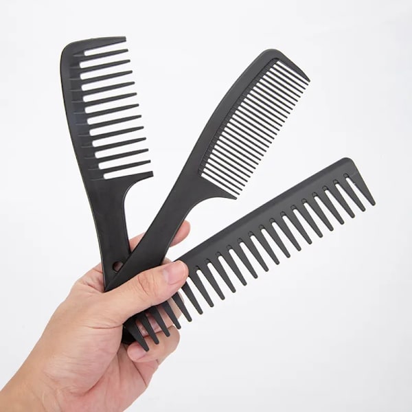 3-pack Bredtandad Avredlande Hårkam Avredlande Hårkam Hårstyling Kam Set, Svart