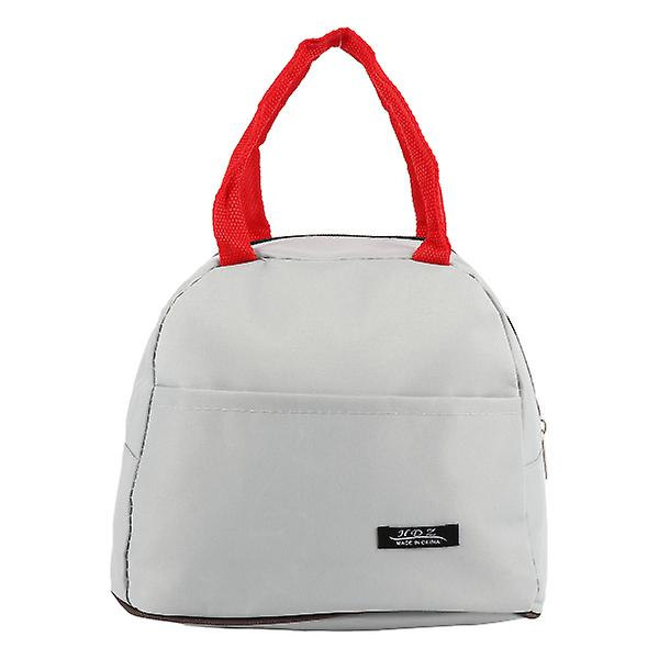1 kpl Kannettava Lämpöä Säilyttävä Lounaspussi Opiskelijan Lounaskuppi Bento-pussi Harmaa 25.5X20X18CM Grey 25.5X20X18CM