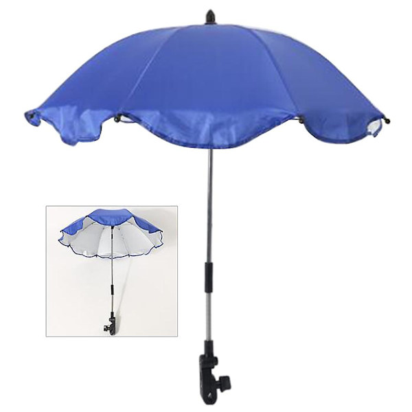 Stretbar Babyvogn Parasollfeste Stativ Parasoll Barnevogn Parasoll Sol Reg Blue