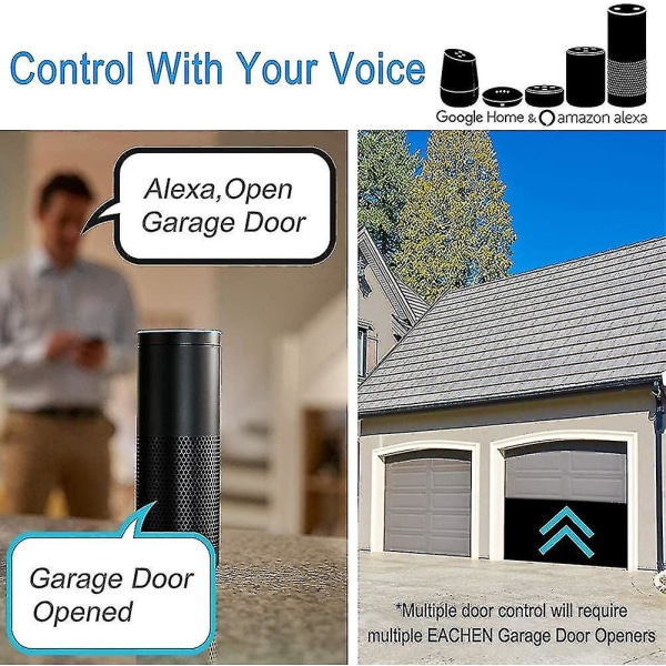 Universal garageportöppnare, Smart Wifi Garage Switch Timer-funktion för Amazon