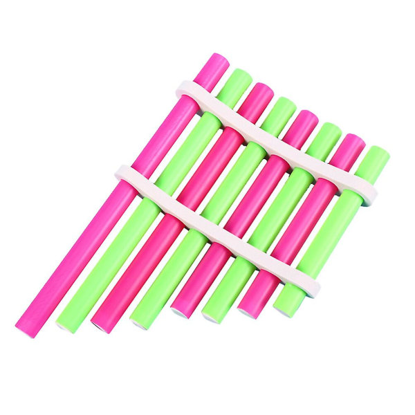 2 Set Hemgjorda Panflöjt Utbildningsleksak Panflöjt Musikinstrument Panflöjt Leksak Färgglad 20X13CM Colorful 20X13CM