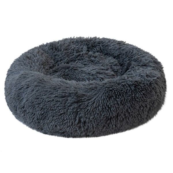 Hund- och kattkorgmatta vinterbädd plysch rund storlek för valp och kattunge, ytterdiameter 60 cm, höjd ca 20 cm, vikt 0,75