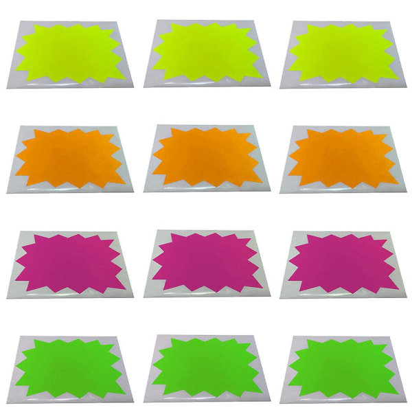 Korn-klistremerker Bulletin Board Bokstaver Festgave Stjerneutbrudd Skilt Rabatt Visning Etikett Stjerneformet Etiketter Utbrudd Papirskilt Assortert Farge 12.5X8.5X0.8cm Assorted Color 12.5X8.5X0.8cm