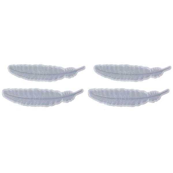 4 Pcs  Silicone Feather Mold Creative Bookmark Mold Jewelry Making Mould Diy Mold4 pcs16.1X4CM