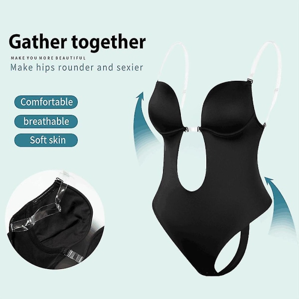 Formande BH Korsett Osynlig BH Kroppsdräkt Dam BodysuitS S