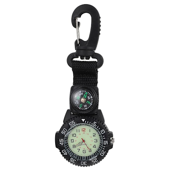 Damklocka med Digital Display, Ryggsäcksklocka, Märkesklocka, Bergsklättringsklocka, Klockband, Kompass, Svart 12,8X4,8CM Black 12.8X4.8CM
