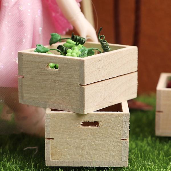 2 st Fruktdekor Mini Leksakskorgar Bröllopsringfodral 1:12 Mini Matlek Korg Mini Grönsakskorg Beige 3,9X3,4CM Beige 3.9X3.4CM