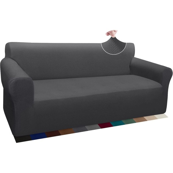 Elegant tykt sofabetræk - Elastisk jacquard sofabetræk med armlæn til stuen - skridsikkert