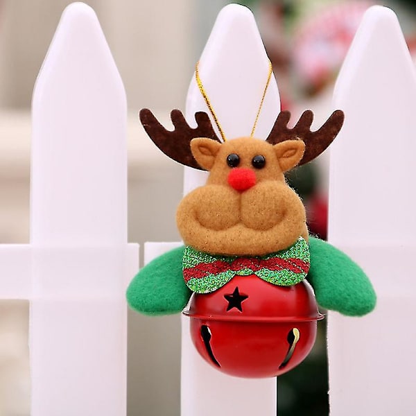 Juletrærpynt - Juletrærklokkeanheng Julenissen Hengende Pynt Klokkedekorasjon Anheng For Hengende Tre Vindu Dør Julefest