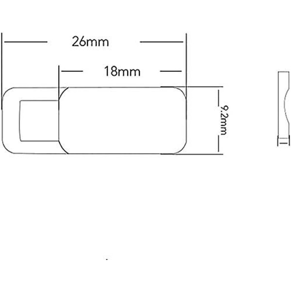 Webcam Dæksel, Pc, Laptop, Smartphone, Tablet, Voyeur Forebyggelse Funktion, Gaze Forebyggelse, 3 Plastdele (sort)