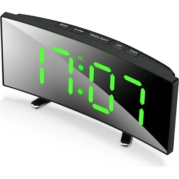 LED Digital Väggklocka Spegel Bordsklocka med Snooze Alarm Nattlampa Digital Väggklocka Sovrum Stora Siffror_ryy