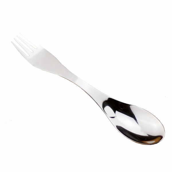 4 stk Campingsskjeer Gaffel Camping Spork Middaggaffel Metall Serveringsskjeer Metall Spork Camping Bestikk Rustfritt
