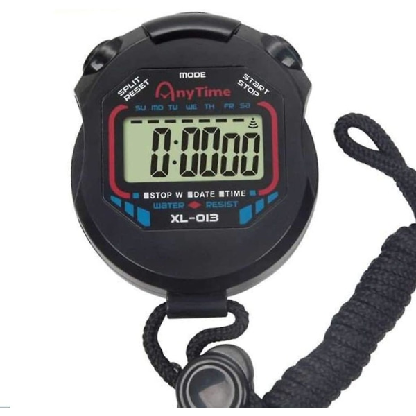 Sportstoppklocka Timer Professionell Digital Sporttimer Med Stor Lcd-Skärm Löptimer För Fotboll, Basket, Löpning, Simning Och Många Fler