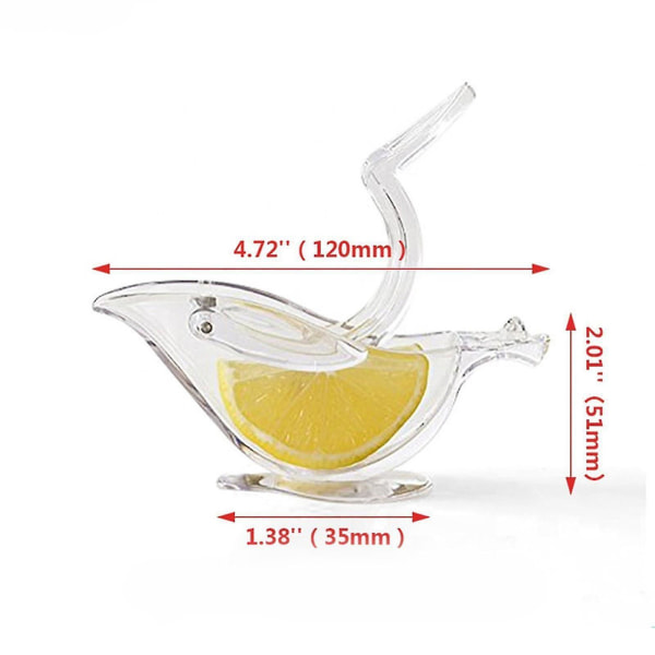 Citronpresser Klip Akryl Manuel Citron Skiver Squeezer Praktisk Transparent Frugtpresser Til Hjemmet 5stk