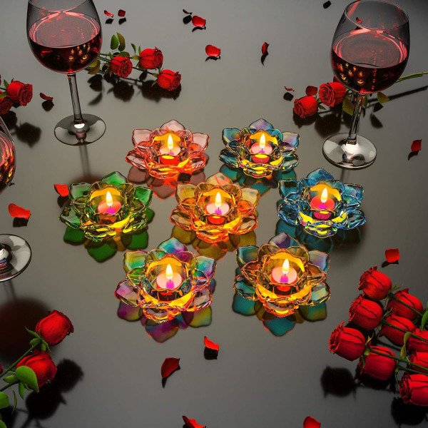 Lotus Tealight Ljusstake Resinform, Blomljusstake Epoxi Gjutning Silikonformar för DIY Smyckeskrin, Prydnadsföremål