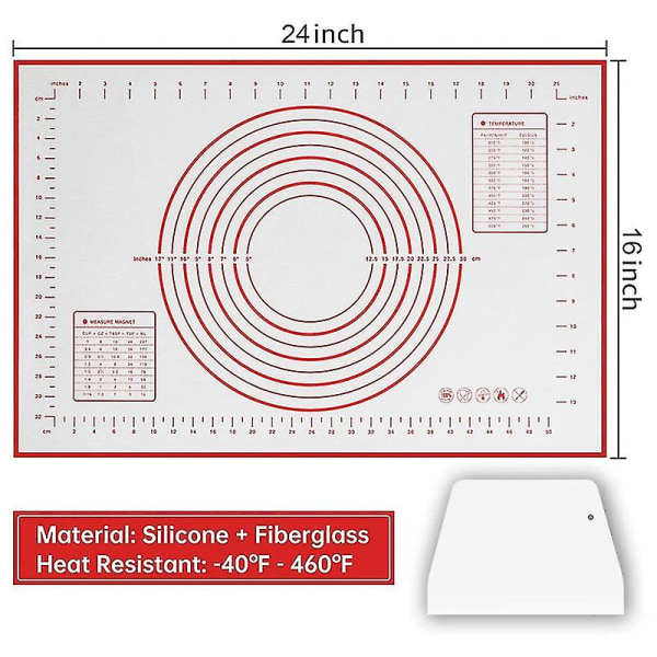Baking Mat Non Slip Pastry Mat With Measurement-free Baking Mat Sheet