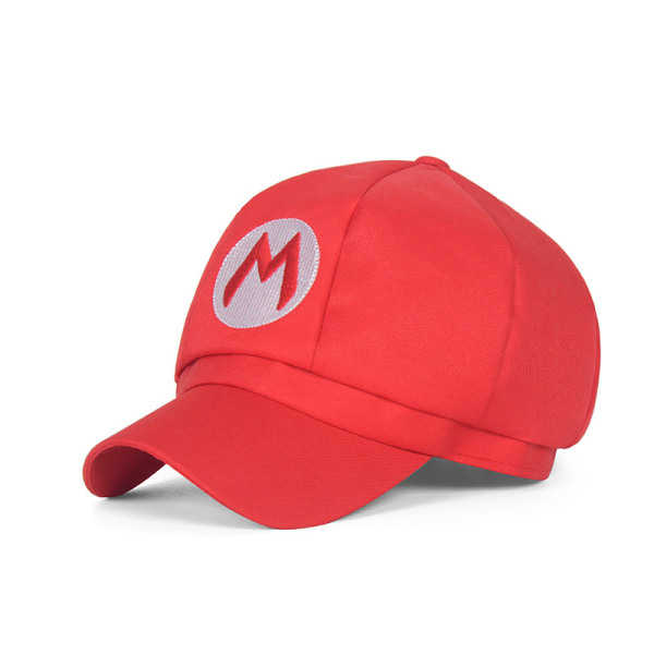 Super Mario Luigi Hat - Children's Costume - Perfect for Carnival and Cosplay 2pc (52-54cm green + red)