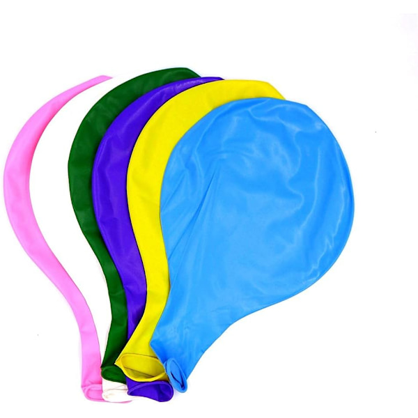 6-pack 90cm Blandade Färgade Latex Jätteballonger för Bröllop, Festligheter, Karneval, Evenemang, Dekorationer