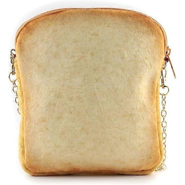 RYI)Smörgåsrostat Bröd Axelväska, Söt Plysch Mat Crossbody Handväska för D
