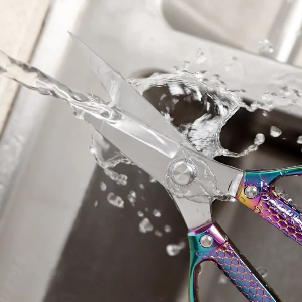 Kraftfulde køkkensaks professionelle Heavy Duty Multi-Purpose smuk Farve regnbue Titanium Coating Smedede rustfrit stål fisk