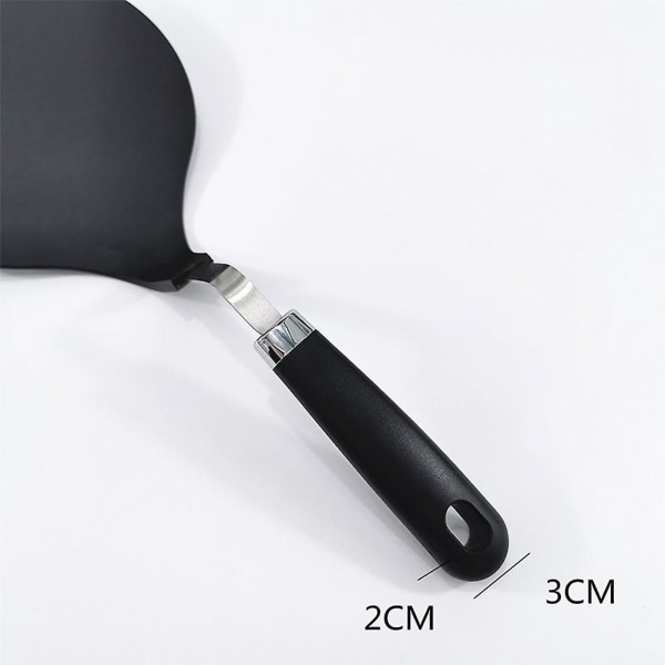 Turner Spatel Omelet Spatel Silikon Køkken Pandekage Spatel Mini Spatel Turner Fleksibel Pandekage Spatel Sort 36.5*16.1*3cm Black 36.5*16.1*3cm