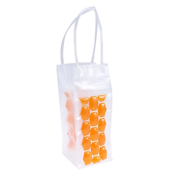 750ml PVC Dobbeltsidet Vinflaske Fryserpose Kølepose Ispose Øl Køle Gel Holder Bærer (orange)Orange Orange