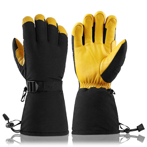 (XL) Vinter Ski Handsker Varme Vandtætte Handsker med Skridsikker Fleece