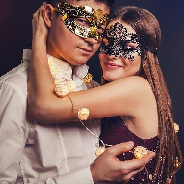 Spetsmask Masquerademasker Kvinnor Sexig Venetiansk Ögonmask För Halloween Karneval