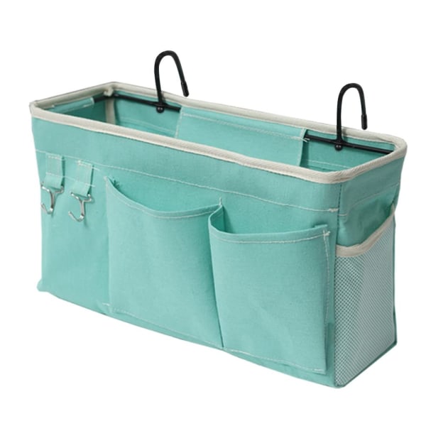 Bedside Caddy/sengekant-opbevaringspose Hængende organisering til køjesenge og hospitalssenge, sovesale sengehester, kan placeres briller (grøn)
