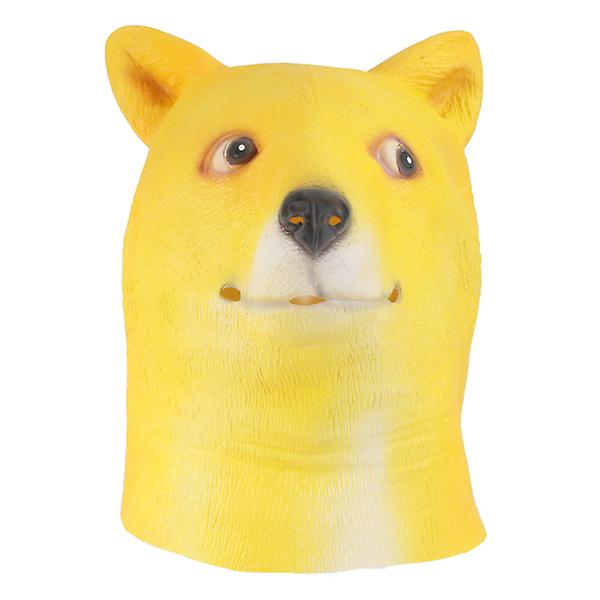 Halloween Maske Nyhed Halloween Kostume Ansigtsdækning Kostume Hovedbeklædning Kostume Latex Maske Sød Dyr Shiba Inu Maske