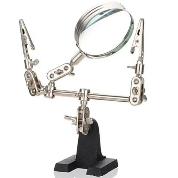 Smyckeförstoringsglas, 5X roterande förstoringsglas för smyckestillbehör med 2 klämmor som hjälper till att löda förstoringsglas Tredjehandsverktyg-