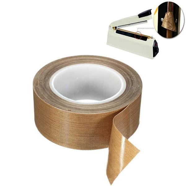 Självhäftande värmebeständig tejp 25mm x 10m PTFE Universal Isolering Värmebeständig Tejp för Livsmedels Torkning Elektrisk Isolering