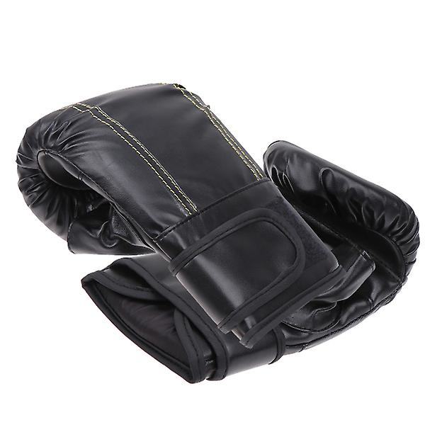 PU Boxningshandskar Träningshandskar Sparring Hand Pads För Taekwondo Kickboxning Fighting (svart)Svart Black
