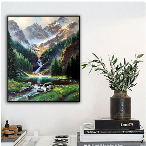 Scenery Diamond Painting Kit för vuxna nybörjare 5d DIY Shape Crystal Diamond Art Kit, Diamond Painting Kit för hemväggdekorati 50*70cm