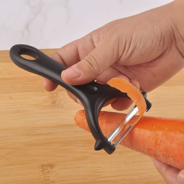 Y-formad potatisskalare, rostfri grönsaksskalare perfekt för köket (3 stycken svart+grön+röd)