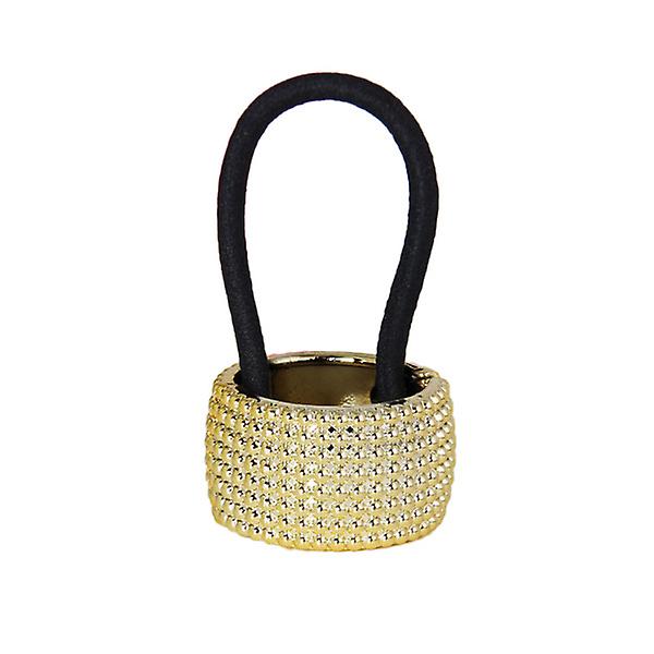 Kvinde Pige Punk Hår Hestehale Manschet Armbånd Wrap Holder Slips Mode Tilbehør (guld)Guld Golden