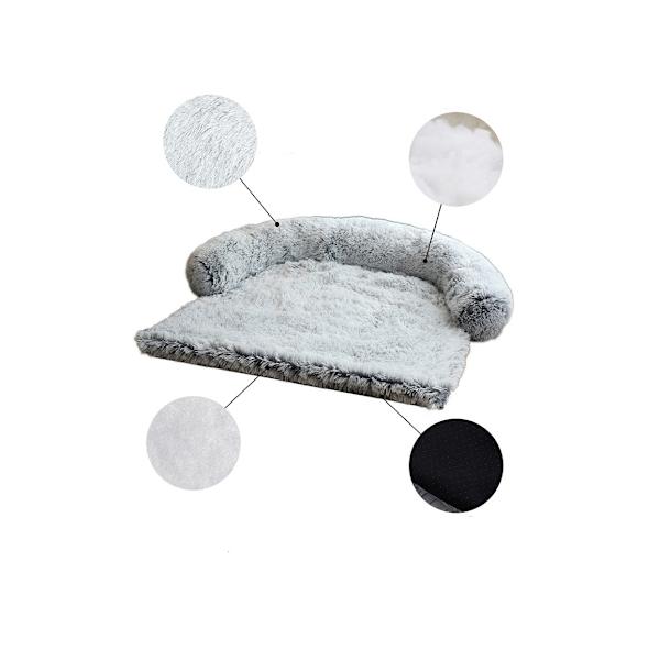 Vandtæt Dyreplaid til Hunde og Katte Blød Plys Plaid Beskytter Sofaer, Stole og Senge mod Pletter, Grå (76*76*15cm)