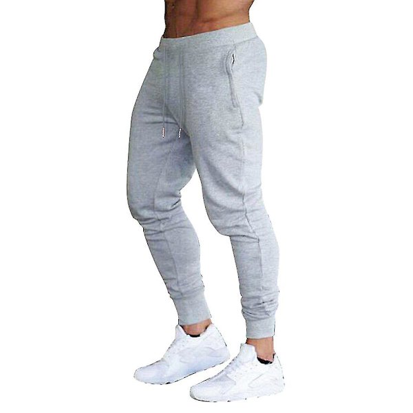 Män Slim Fit Solid Färgade Byxor Byxor Snörning Casual För Jogging SportXL XL
