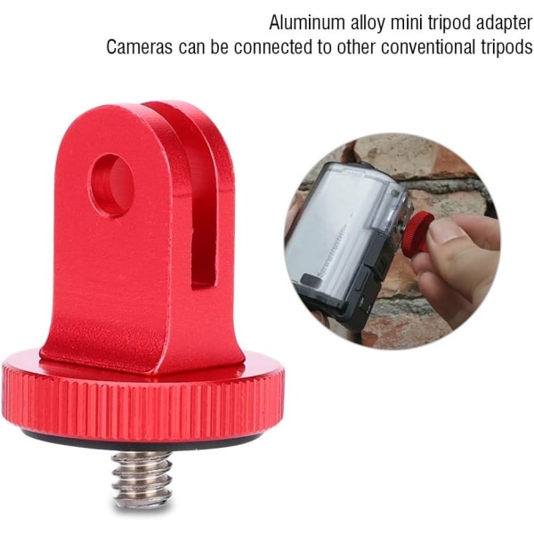Kamerastativadapter, Stativadapter i aluminiumlegering, Professionell videokameratillbehör (röd)