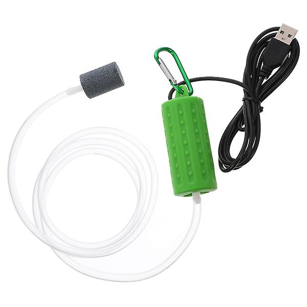 USB-ilmastin, hiljainen, kannettava minilmastin kalastukseen, kotikala-altaaseen, vihreä 6x3cm Green 6x3cm